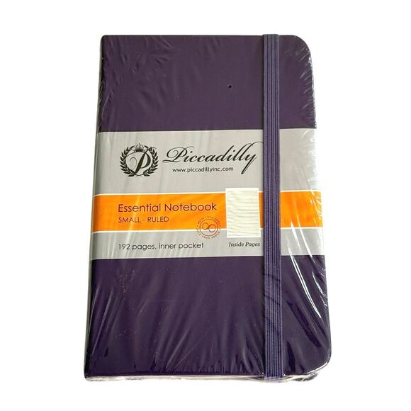 Piccadily Other - NEW Piccadilly SMALL ESSENTIAL NOTEBOOK PURPLE Ruled 192 pages